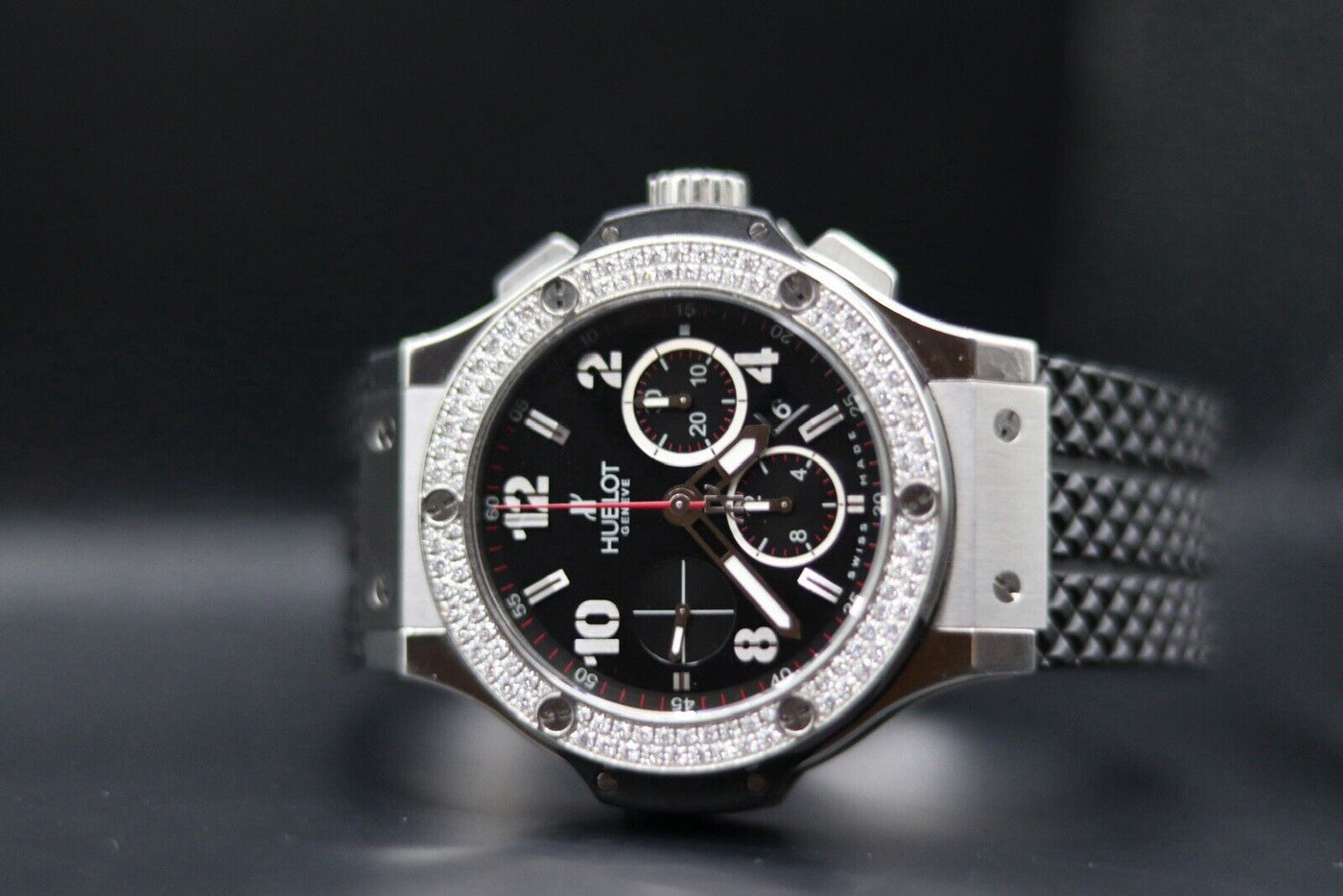 Hublot Big Bang 44mm Original Steel Diamonds  301.SX.130.RX.114 MSRP $20,100 B&P