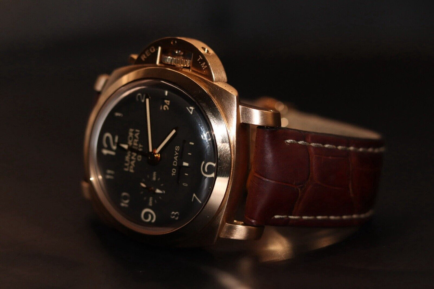 RARE 1 of 10 Panerai GMT 10 Day Reserve “Oro Rosso” PAM00492 MSRP $38,200 B&P