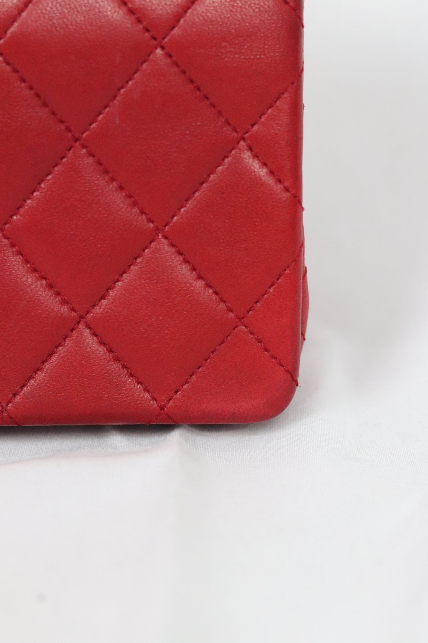 CHANEL Classic Full Flap Mini Rectangle Vintage Red