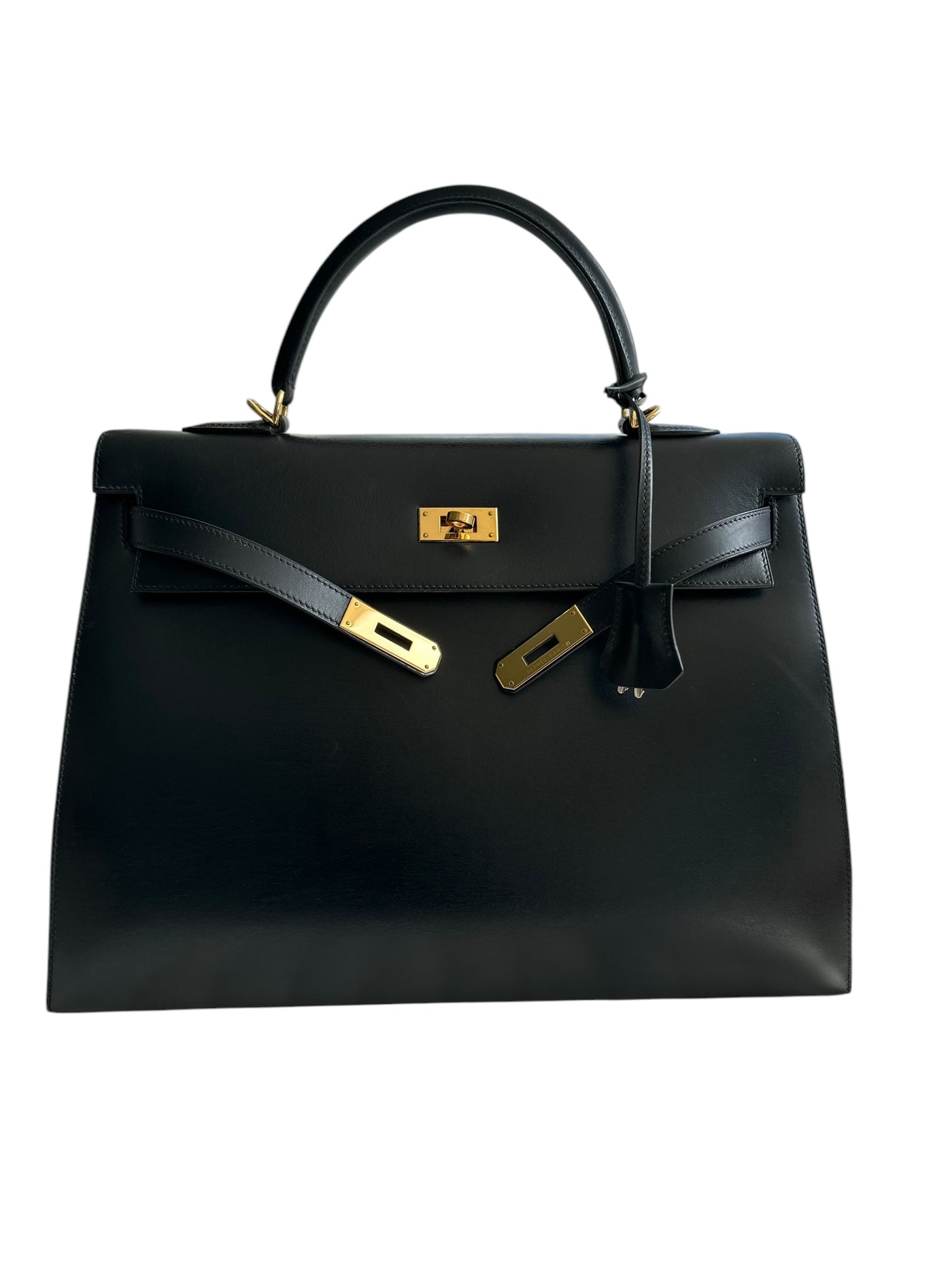 Hermes Kelly 35 Noir(Black) Box Calf with Gold Hardware Sellier 2001