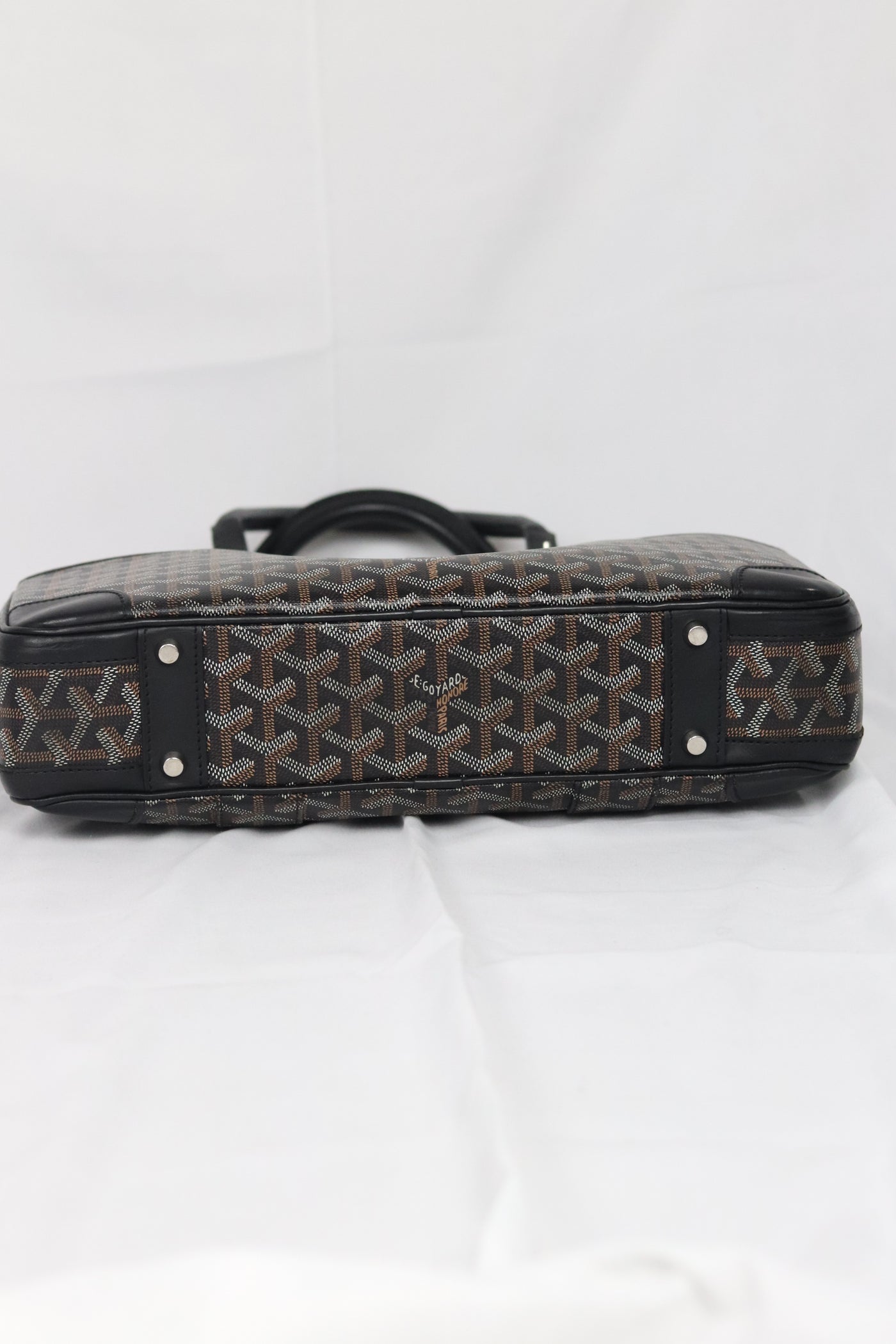 GOYARD Goyardine Ambassade Briefcase PM Black