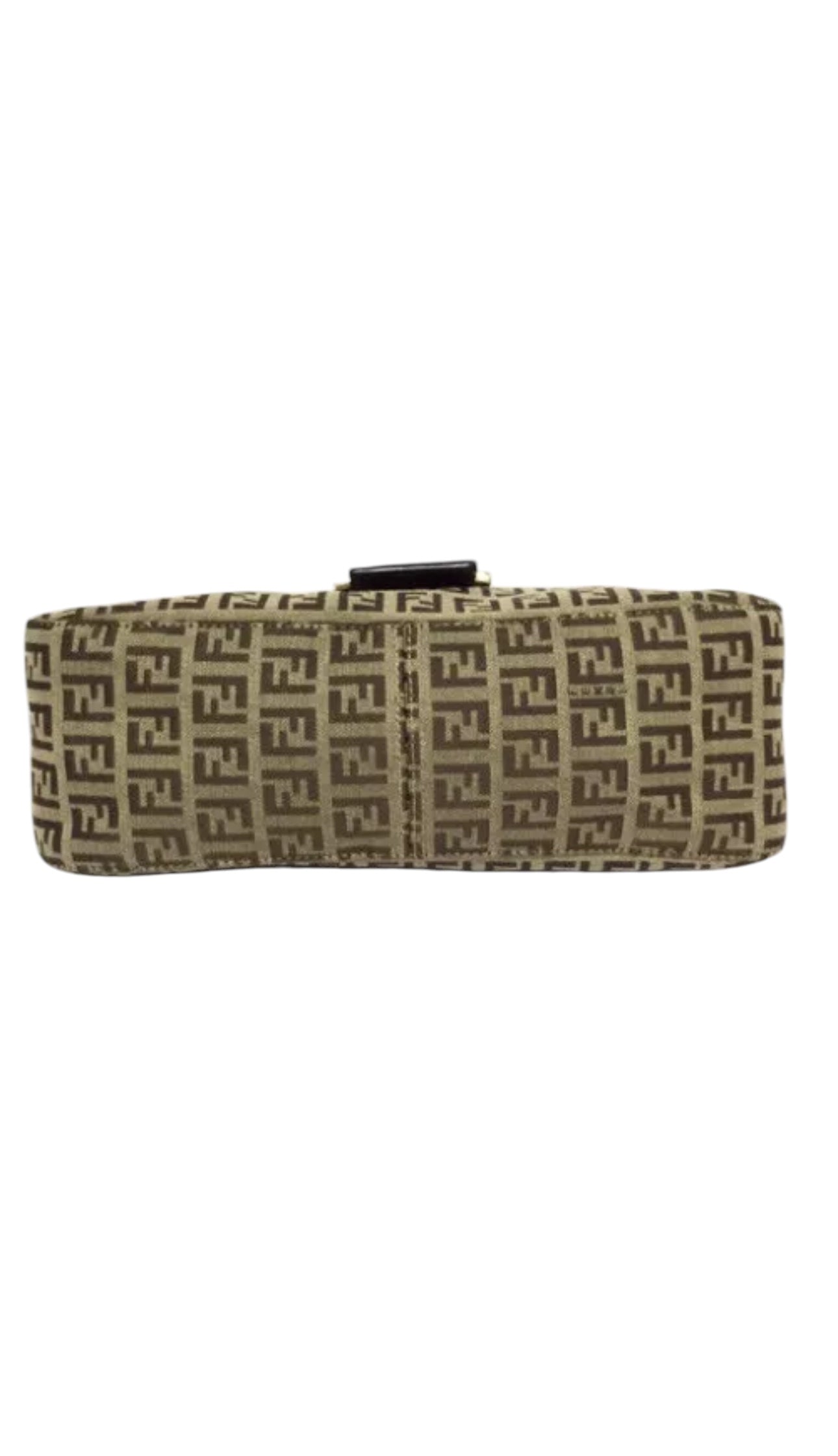 FENDI Zucchino Mamma Baguette Brown Gold Hardware