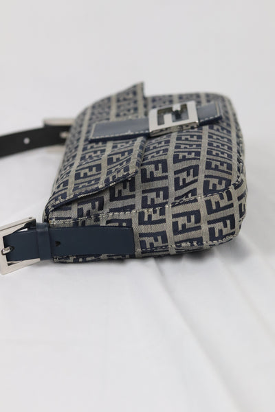 FENDI ZUCCHINO BAGUETTE NAVY VINTAGE