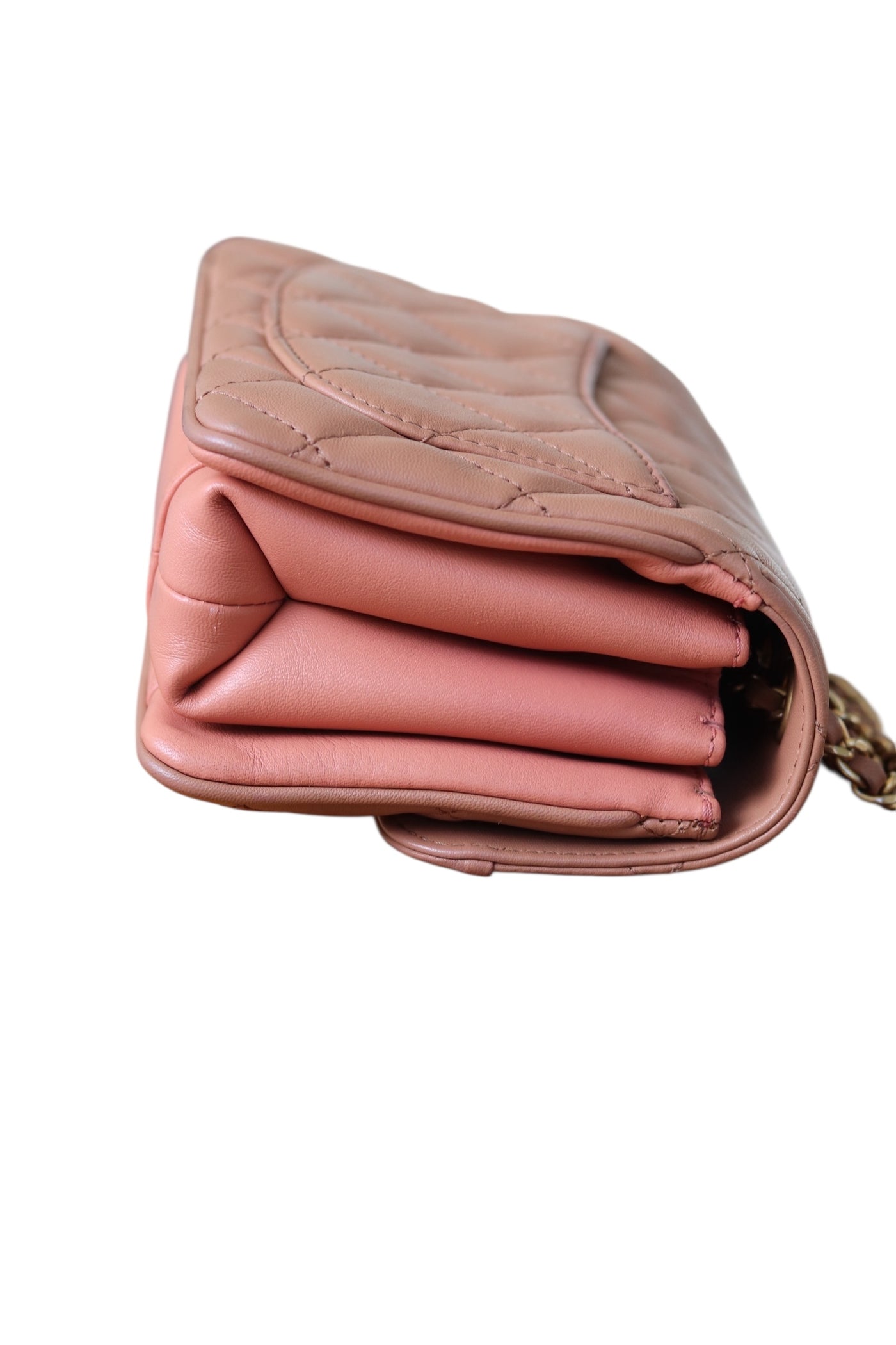 Chanel Daily Companion Coco Vintage Flap Bag Quilted Lambskin Small Bi-Color Brown