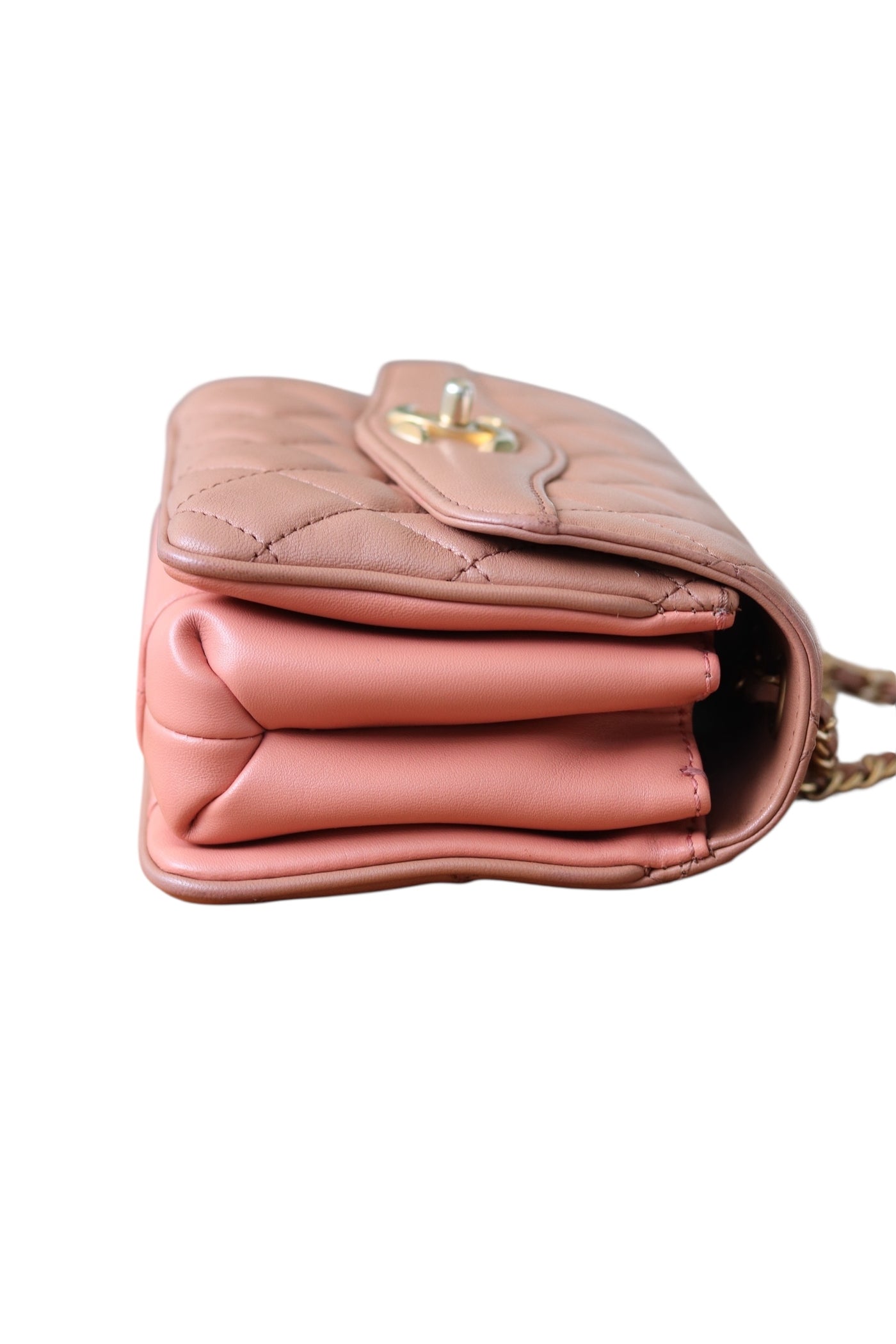 Chanel Daily Companion Coco Vintage Flap Bag Quilted Lambskin Small Bi-Color Brown