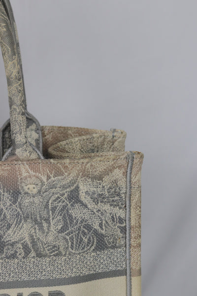 CHRISTIAN DIOR Book Tote Medium Embroidered Toile De Jouy Canvas