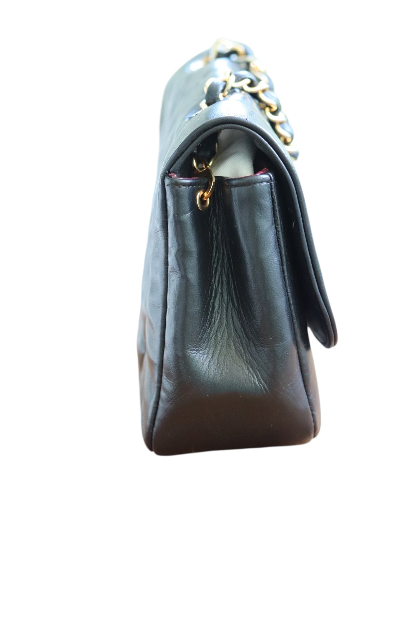 CHANEL Classic Diana Vintage Flap Bag Quilted Lambskin Small Black