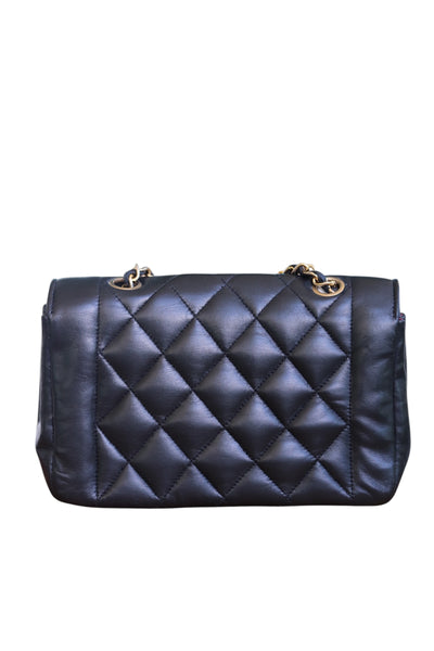 CHANEL Classic Diana Vintage Flap Bag Quilted Lambskin Small Black