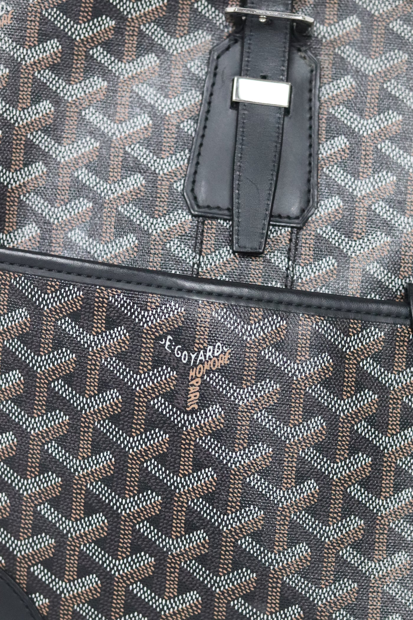 GOYARD Goyardine Ambassade Briefcase PM Black