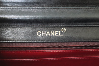 CHANEL Chanel Rare Vintage Double Turnlock Briefcase Bag Quilted Lambskin Small