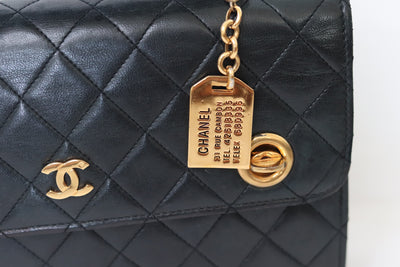 CHANEL Chanel Rare Vintage Double Turnlock Briefcase Bag Quilted Lambskin Small