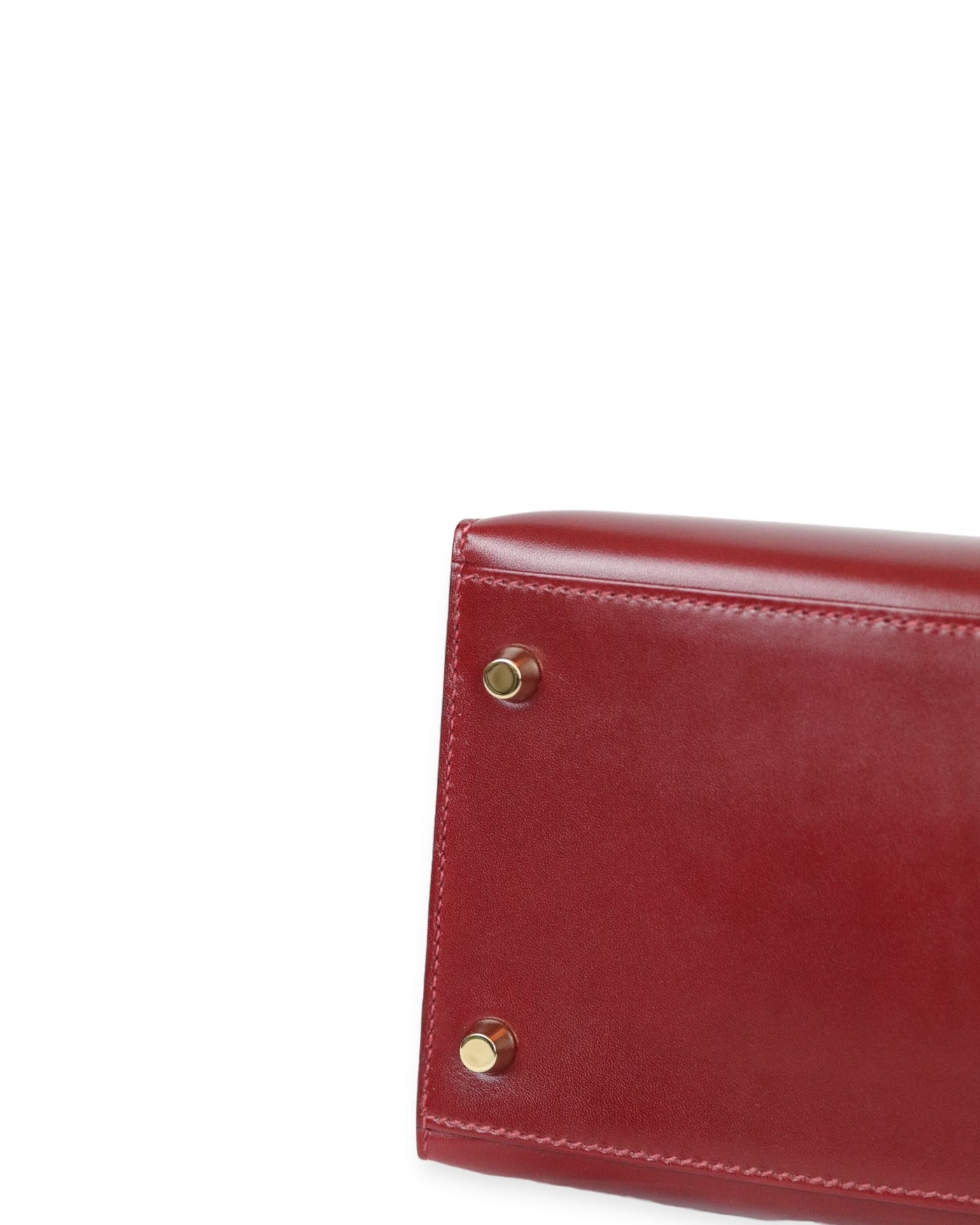 HERMES Kelly 35 Rouge H Boxcalf (Burgundy) Gold Hardware Sellier O square