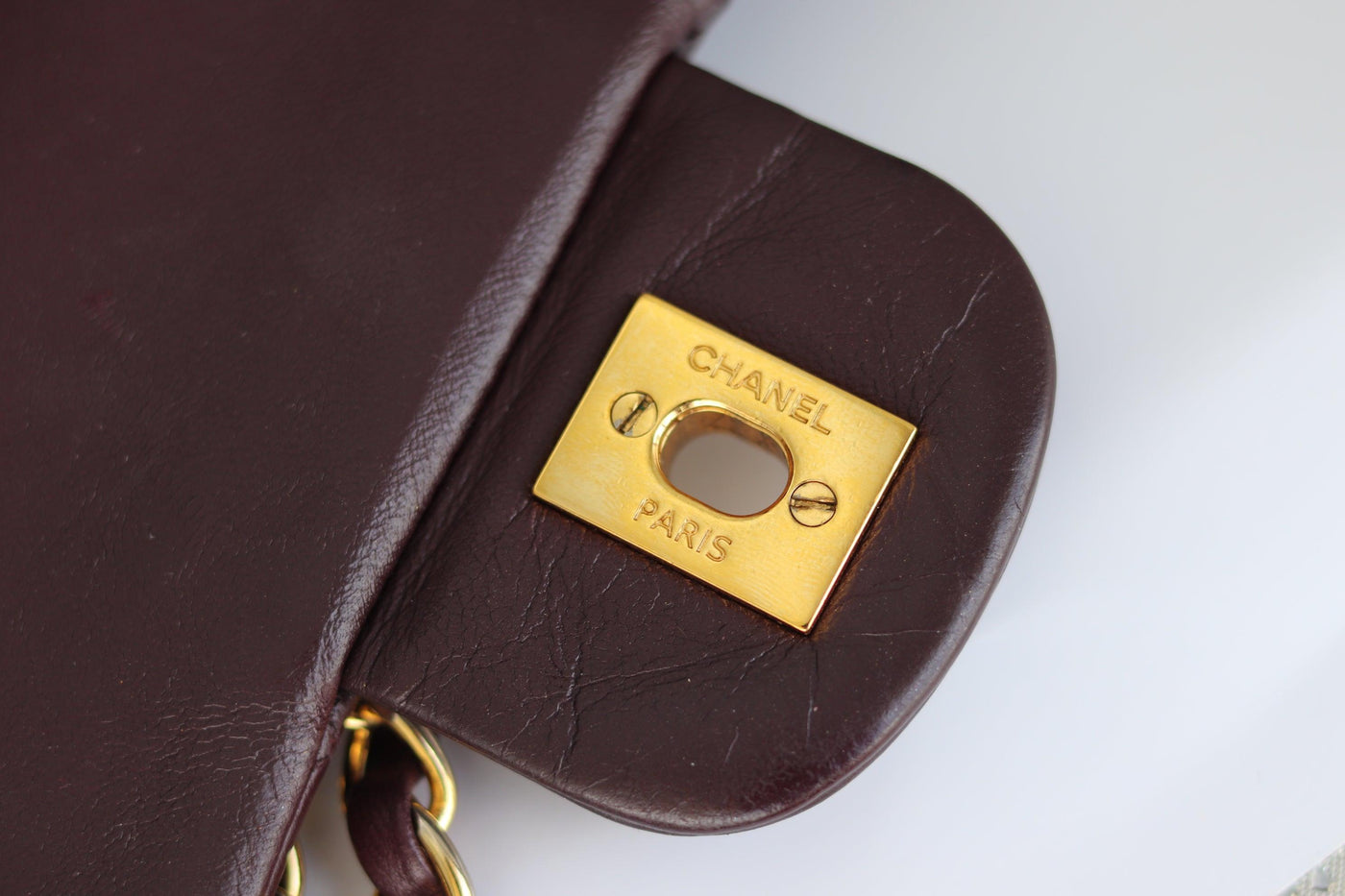 Chanel Brown Lambskin Medium Classic Double Flap Bag, 1990s France